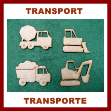 Plantillas de madera de transporte para manualidades